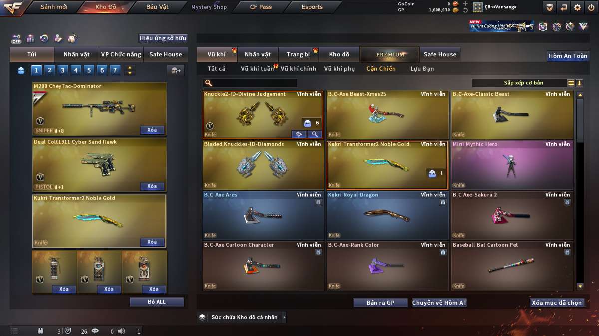 shop acc cf uy tin gia re